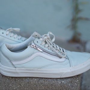 VANS Old School Mint Colored w/ Zipper Leather